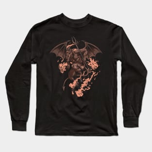 Burning Baphomet Long Sleeve T-Shirt